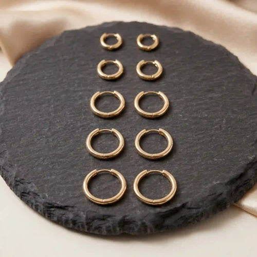 Mix Huggie Hoop Earrings Pack of 5