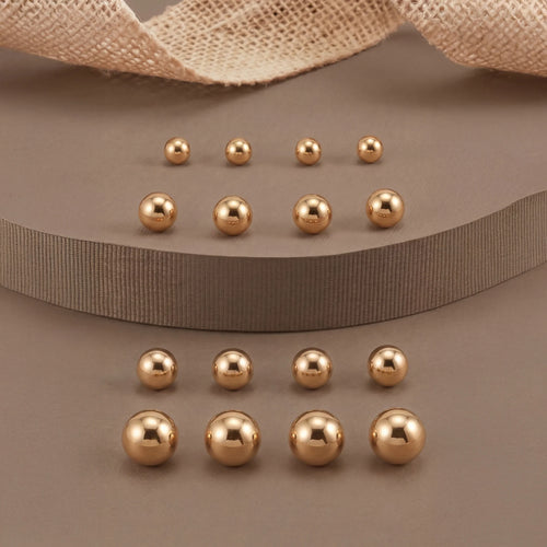 Ball Stud Earrings Pack of 8