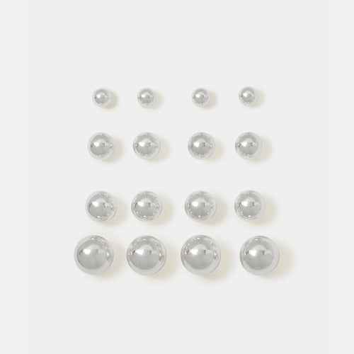 Ball Stud Earrings Pack of 8