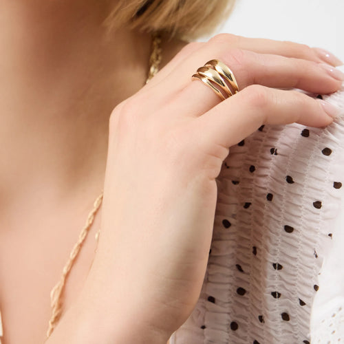 Molten Rings Gold Pack of 3 Small