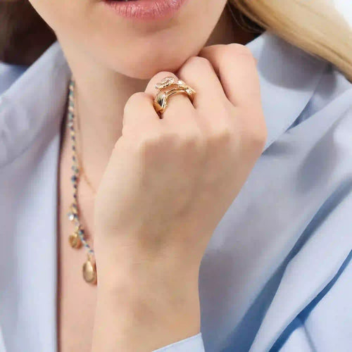 Ocean Rings Gold Pack of 3 Medium
