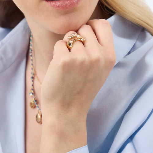 Ocean Rings Gold Pack of 3