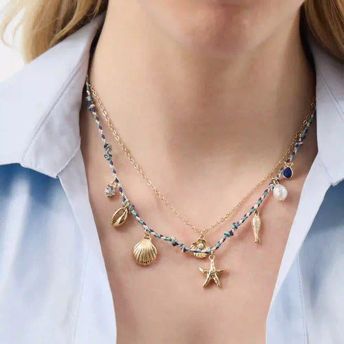 Shell Charm Cord Necklaces Pack of 2