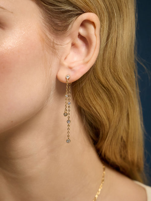 14k Gold-Plated Double Diamanté Necklace