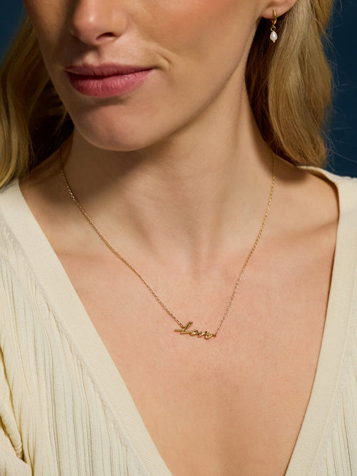 14k Gold-Plated Love Necklace