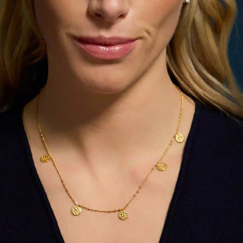 14k Gold-Plated Coin Charm Necklace