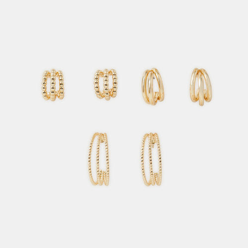 Triple Layered Hoop Earrings Pack of 3