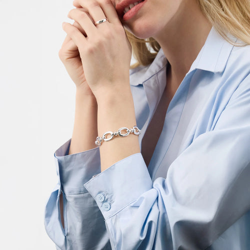 Chunky Oval Chain Bracelet Silver
