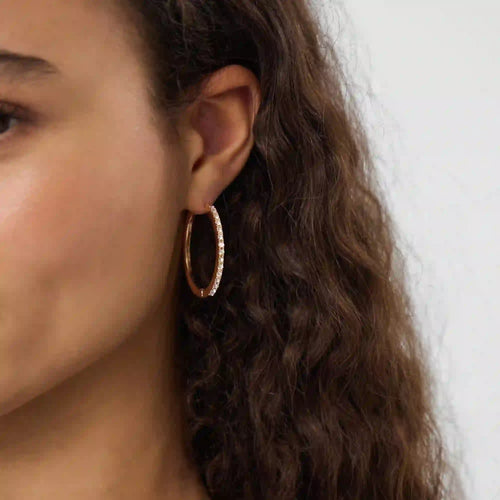 Diamanté Hoop Earrings