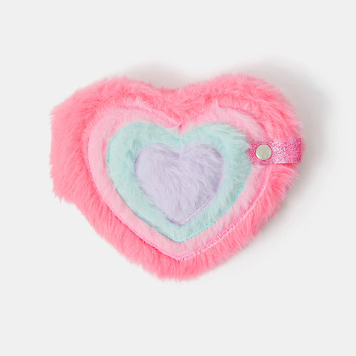 Girls Fluffy Heart Notebook