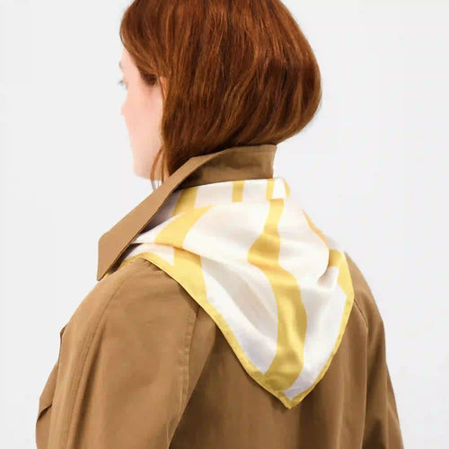 Sun Stripe Square Satin Scarf