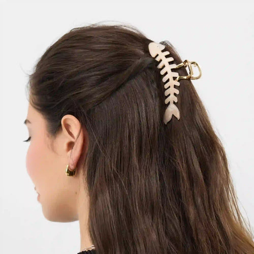 Fish Bone Claw Clip