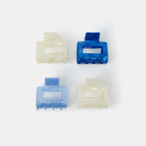 Pack of 4 Resin Square Claw Clip