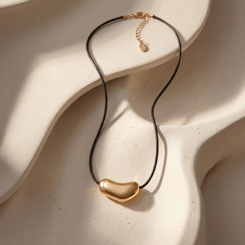 Molten Pebble Cord Necklace