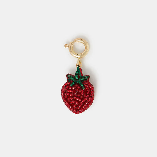 Beaded Strawberry Jewellery Charm