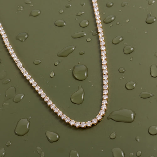 Waterproof Stainless Steel Tennis Necklace