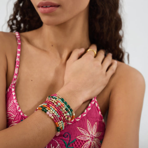 Multi Bead Stretch Bracelets Pack of 11