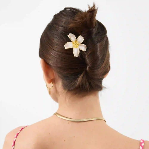 Tropical Flower Metal French Pin