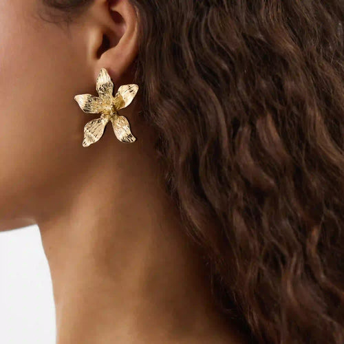 Large Flower Stud Earrings