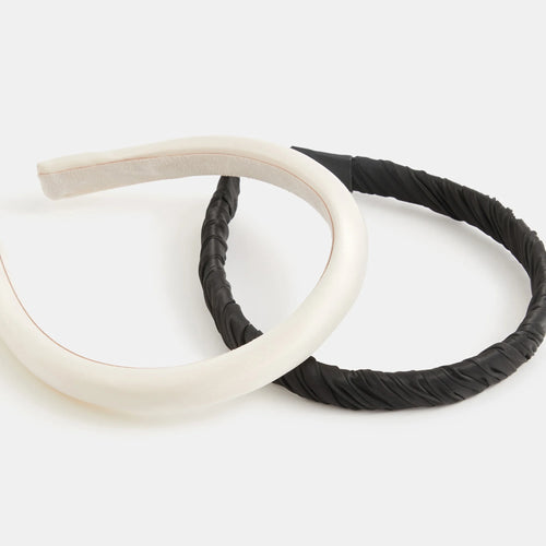Black Cream Slim Headband