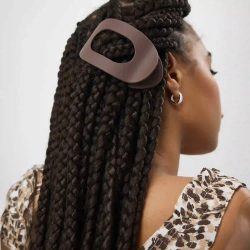 Matte Choc Flat Claw Clip