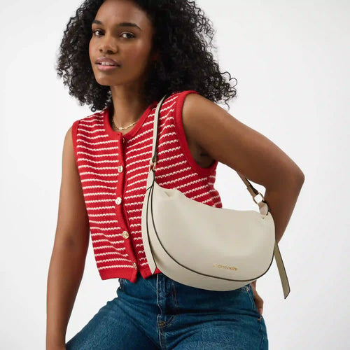 Cream Classic Hobo Shoulder Bag