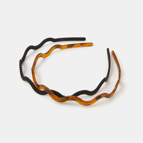 Pack Of 2 Tort Wiggle Alice Band