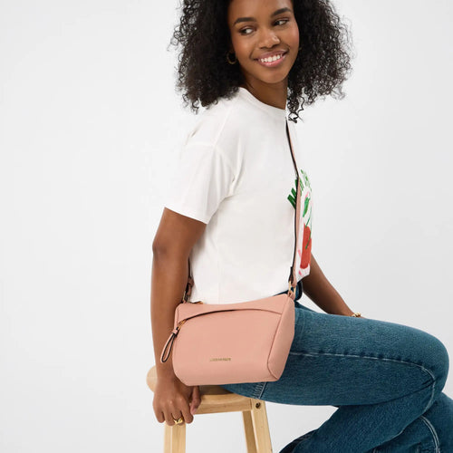 Pink Zip Front Sling Bag