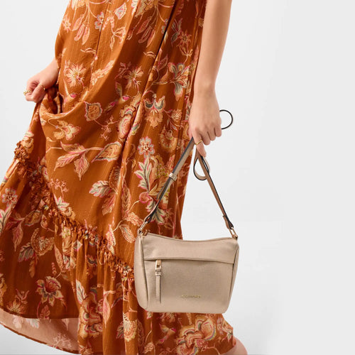 Gold Zip Front Sling Bag