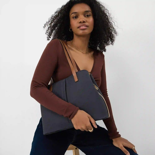 Blue Webbing Strap Shoulder Bag