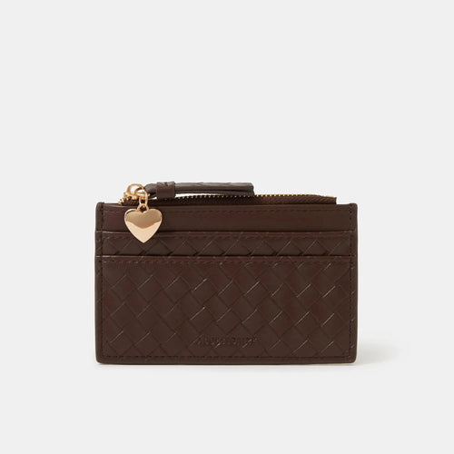 Brown Woven Card Holder
