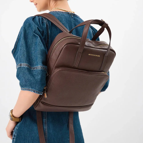 Brown Lola Laptop Backpack