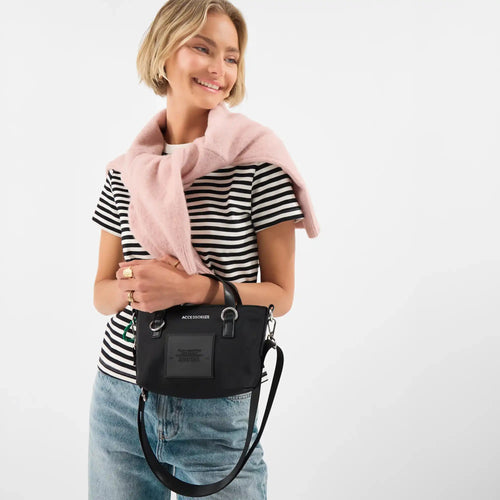 Black Mini Nylon Handheld Bag