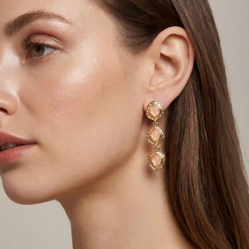 Molten Stone Drop Earrings