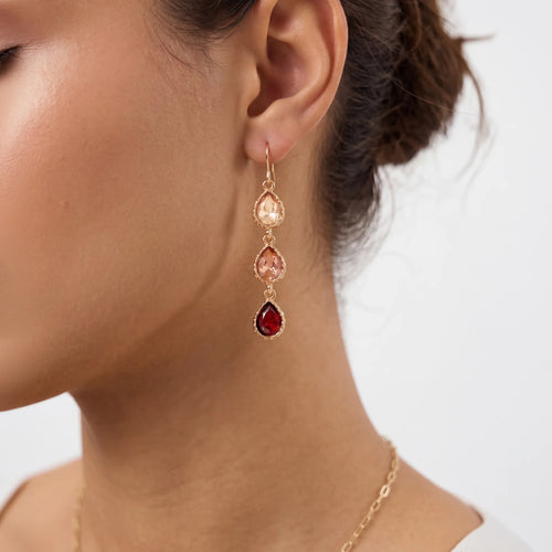 Ombré Gemstone Teardrop Earrings