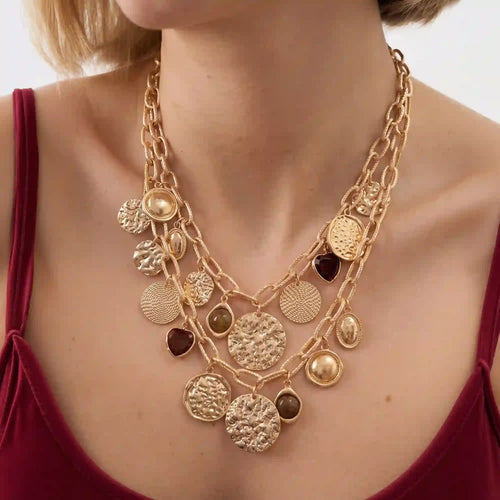 Coin Charm Necklaces Pack of 2