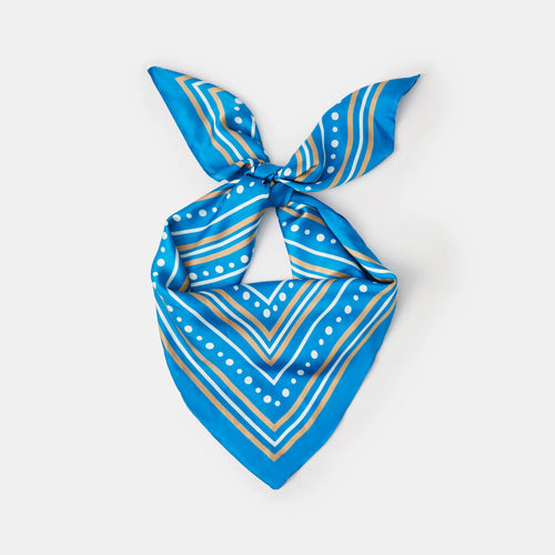 Floral Print Square Satin Scarf