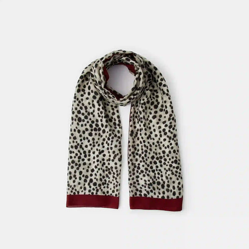Lightweight Animal Spot Print Scarf