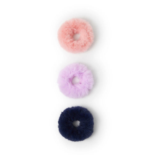 Pack of 3 Girls Fluffy Hair Scrunchies