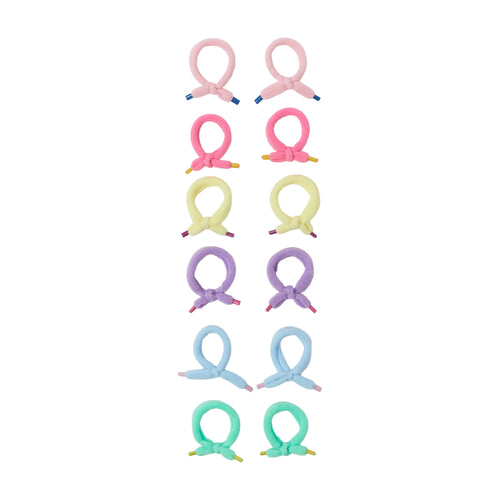 Pack 12 Girls Tie Hair Bands Multi