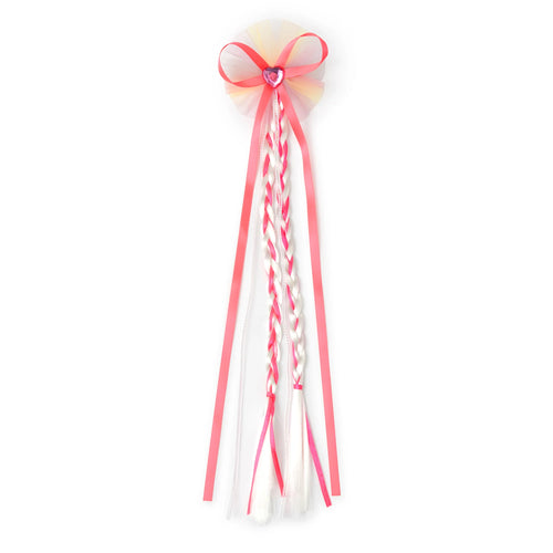 Girls Neon Rosette Fake Hair Clip