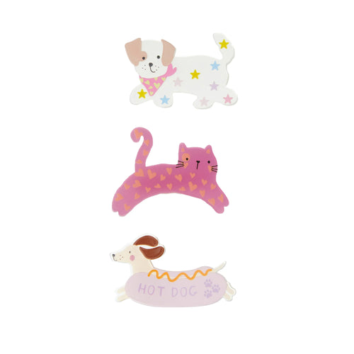 Pack of 3 Girls Pet Hair Clips