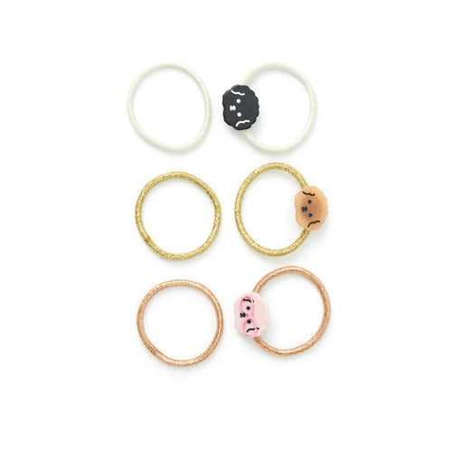 Pack of 6 Girls Puppy Hair Bands