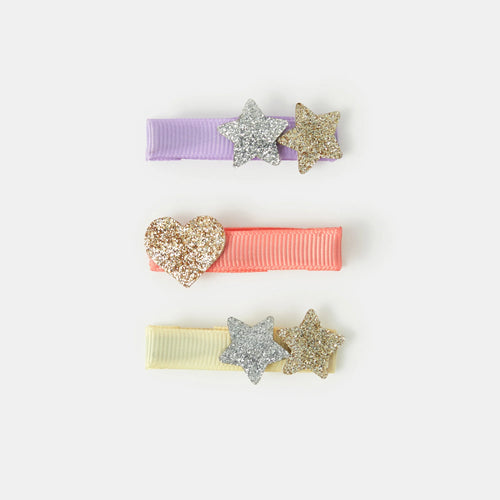 Pack of 3 Girls Star Salon Hair Clips