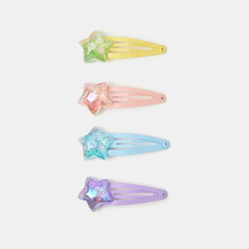 Pack of 4 Girls Star Hair Clips