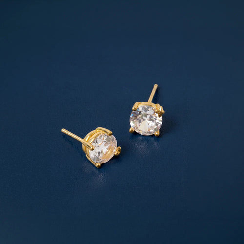 14k Gold-Plated Bling Stud Earrings