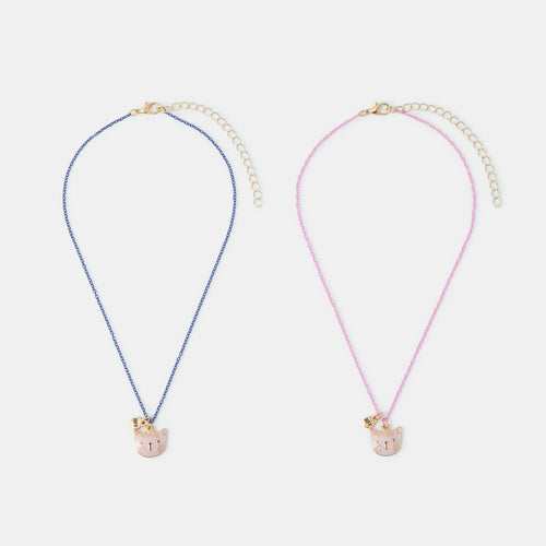 Girls BFF Cat Necklaces Pack of 2
