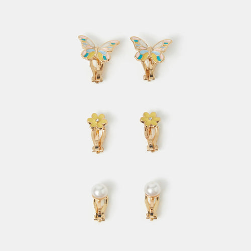 Girls Butterfly Earring Pack of 3