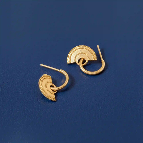 14k Gold-Plated Fan Drop Earrings