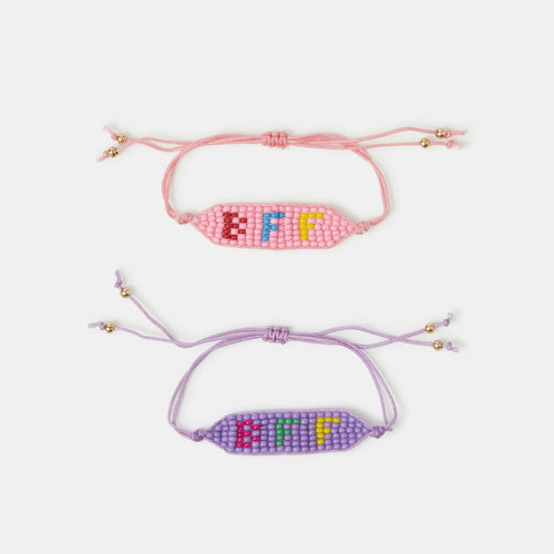 Girls Bff Beaded Bracelets Pack Of 2